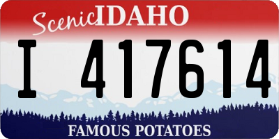 ID license plate I417614