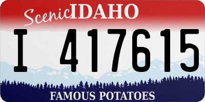 ID license plate I417615