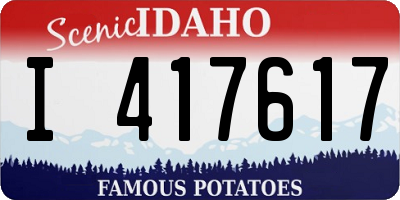 ID license plate I417617
