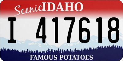 ID license plate I417618