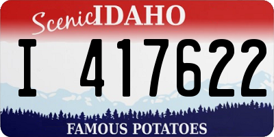 ID license plate I417622