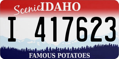 ID license plate I417623