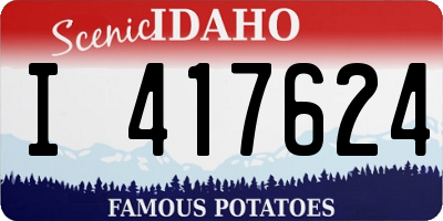 ID license plate I417624