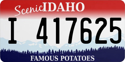 ID license plate I417625