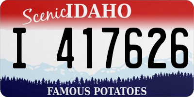 ID license plate I417626