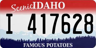ID license plate I417628