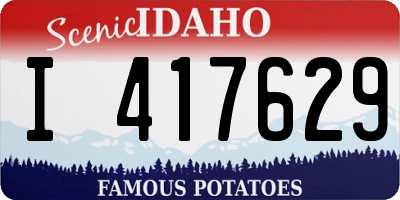 ID license plate I417629