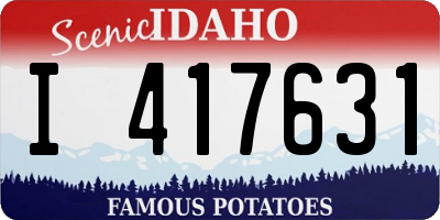 ID license plate I417631