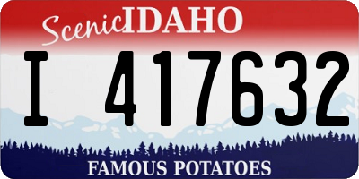 ID license plate I417632