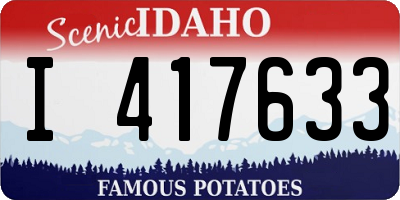 ID license plate I417633