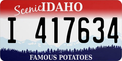 ID license plate I417634