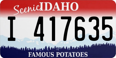ID license plate I417635