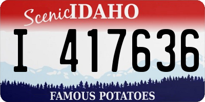 ID license plate I417636