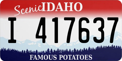 ID license plate I417637