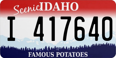 ID license plate I417640