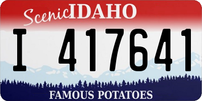 ID license plate I417641