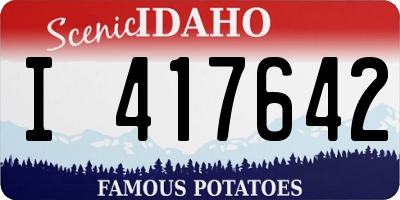 ID license plate I417642