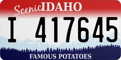 ID license plate I417645