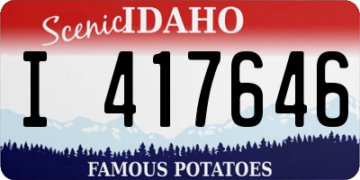 ID license plate I417646