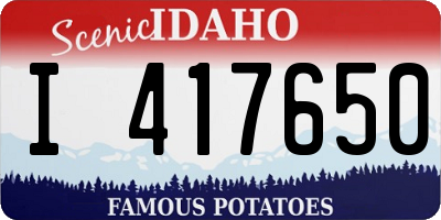 ID license plate I417650
