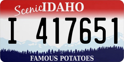ID license plate I417651
