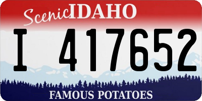 ID license plate I417652