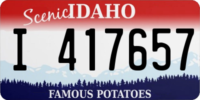 ID license plate I417657