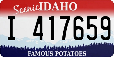 ID license plate I417659