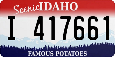 ID license plate I417661