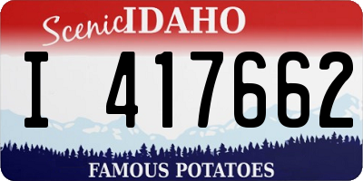 ID license plate I417662