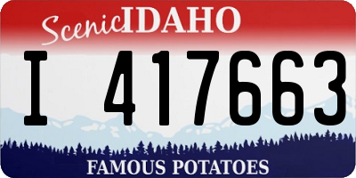 ID license plate I417663