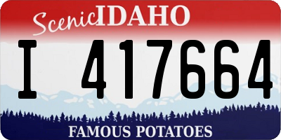 ID license plate I417664