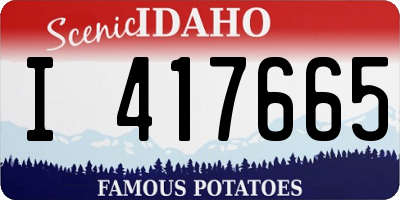 ID license plate I417665