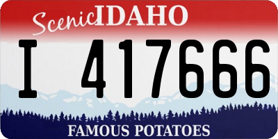 ID license plate I417666