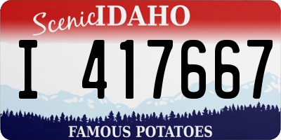 ID license plate I417667
