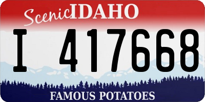 ID license plate I417668