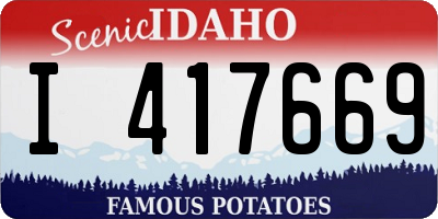 ID license plate I417669