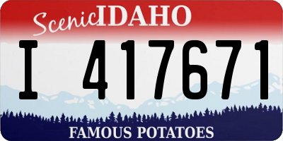 ID license plate I417671