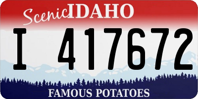 ID license plate I417672