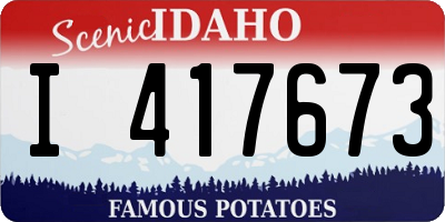ID license plate I417673