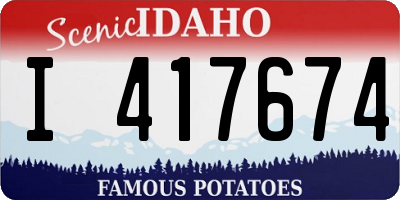 ID license plate I417674