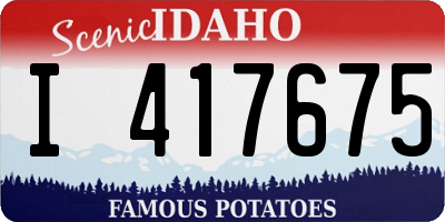 ID license plate I417675