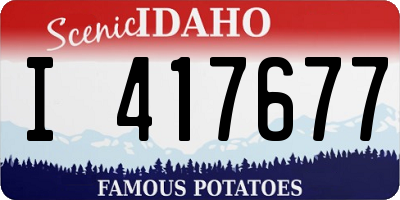 ID license plate I417677
