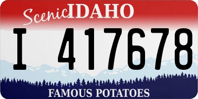 ID license plate I417678