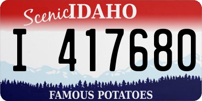 ID license plate I417680