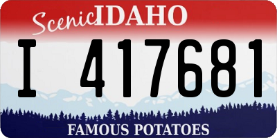 ID license plate I417681