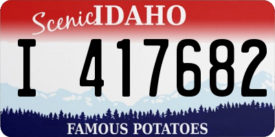 ID license plate I417682