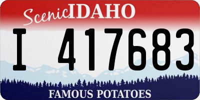 ID license plate I417683