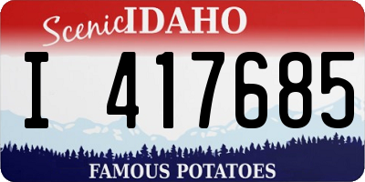 ID license plate I417685