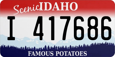 ID license plate I417686